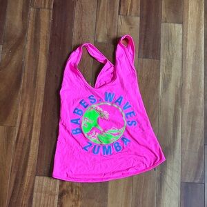 Pink Zumba Graphic open back Tank Top